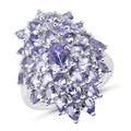 5.27 Carat Genuine Tanzanite .925 Sterling Silver Ring by Bids.com
