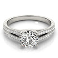 14k White Gold Split Shank Round Diamond Engagement Ring (1 1/8 cttw) by Bids.com