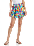 Aqua Palmas Godet Shorts, Size XS by Vanessa Jane
