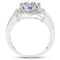 1.19 Carat Genuine Tanzanite .925 Sterling Silver Ring by Bids.com