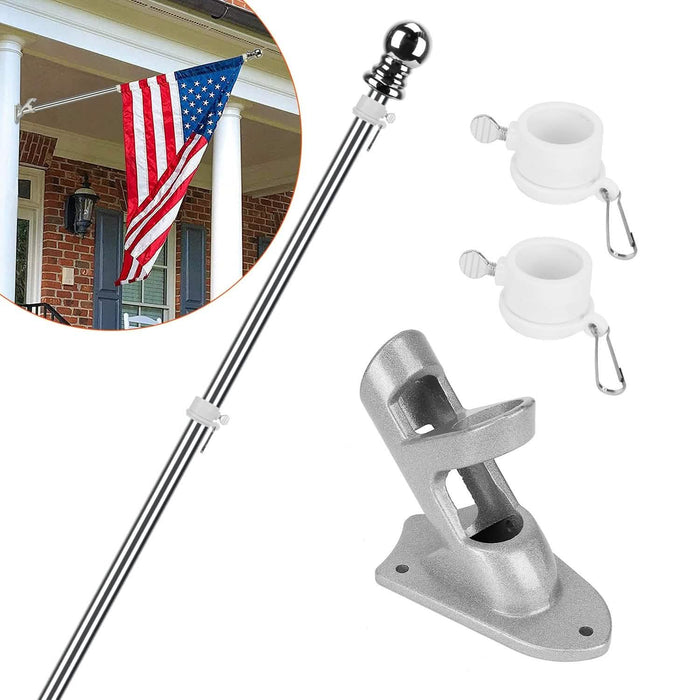 6Ft Stainless Steel Wall Mounted Flag Pole by DailySale