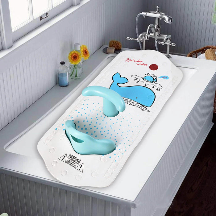 6M+ Infant Toddler Tub Seat Non-slip Safety Chair with Heat Sensitive Bath Mat by DailySale