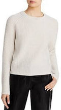 Aqua Rolled Edge Cashmere Sweater, Size XS by Vanessa Jane