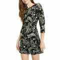 Be Bop Juniors Paisley Twist-Front Dress, Black Size XL by Vanessa Jane
