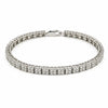 7.3 Ct Round White Topaz Prong Silver Tennis Bracelet