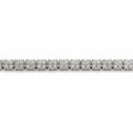 7.3 Ct Round White Topaz Prong Silver Tennis Bracelet by Fine Color Jewels