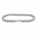 7.3 Ct Round White Topaz Prong Silver Tennis Bracelet by Fine Color Jewels
