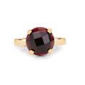 7.38 Ct Red Garnet Prong Silver Engagement Solitaire Ring by Fine Color Jewels