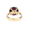 7.38 Ct Red Garnet Prong Silver Engagement Solitaire Ring by Fine Color Jewels