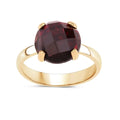 7.38 Ct Red Garnet Prong Silver Engagement Solitaire Ring by Fine Color Jewels
