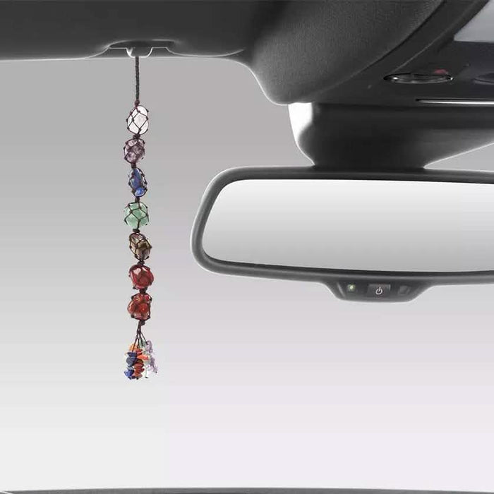 7 Chakra Gemstones Reiki Healing Crystals Tassel Wall Car Hanging Ornament by DailySale