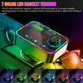 7 Color LED Backlit Light Bluetooth FM Transmitter and Dual USB Charger by DailySale