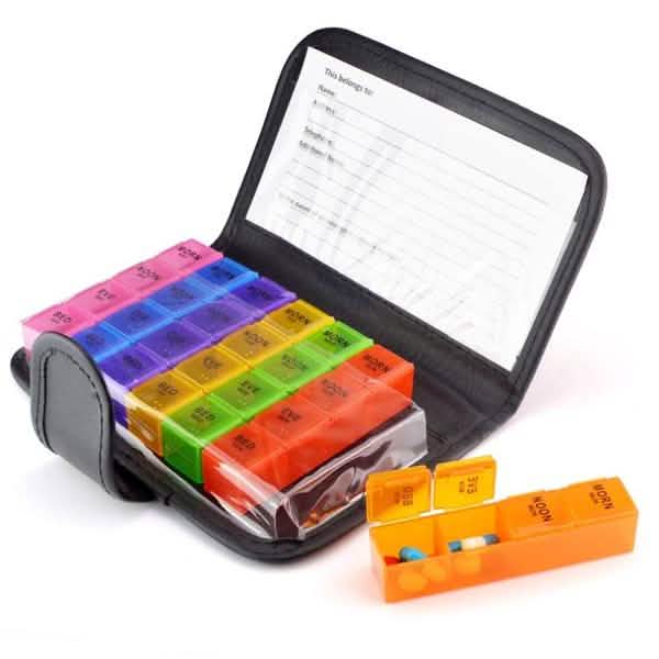7 Day Extra Large Pill Organizer with Cute Travel Case by DailySale