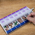 7-Day Push Button Pill, Medicine, Vitamin Organizer with AM/PM Large Compartments by DailySale