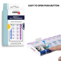 7-Day Push Button Pill, Medicine, Vitamin Organizer with AM/PM Large Compartments by DailySale