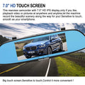 7'' HD 1080P Car DVR Dual Lens Camera Vehicle Rearview Mirror Dash Cam Recorder by DailySale