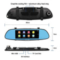 7'' HD 1080P Car DVR Dual Lens Camera Vehicle Rearview Mirror Dash Cam Recorder by DailySale