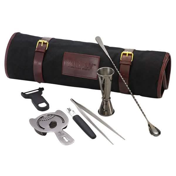 7-Piece: Barfly M37100BK Essentials Gun Metal Black Bar Cocktail Kit by DailySale