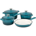 7-Piece: Basque Enameled Cast Iron Cookware Set by DailySale