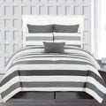 7-Piece: Cabana Stripe Reversible Hypoallergenic Comforter Set by DailySale
