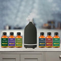 7-Piece: Ceramic Ultrasonic Aromatherapy Essential Oil Diffuser With Essential Oils by DailySale