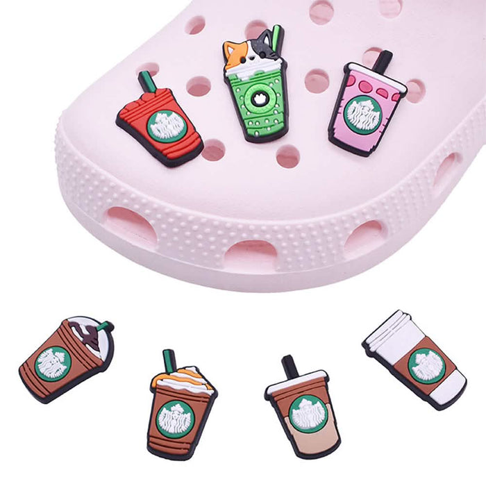 7-Piece: Frappucino Croc Shoe Charms Set by DailySale