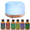 7-Piece Set: 5-in-1 Premium Ultrasonic Aromatherapy Diffuser with Essential Oil by DailySale