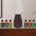 7-Piece Set: Natural Wood Grain Cool Mist Aromatherapy Diffuser With Essential Oil by DailySale