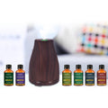 7-Piece Set: Natural Wood Grain Cool Mist Aromatherapy Diffuser With Essential Oil by DailySale