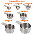 7-Piece: Stainless Steel Measuring Cups by DailySale