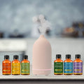 7-Piece: Ultrasonic Aromatherapy Essential Oil Diffuser with Essential Oils by DailySale