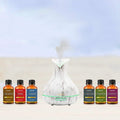 7-Piece: White Marble 300ml Ultrasonic Aroma Diffuser with Essential Oil Gift Set by DailySale