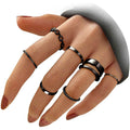 7-Piece: Women's Gold Knuckle Ring Set by DailySale