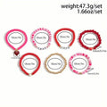 7-Pieces: Fashionable Cute Cartoon Love Heart Charms Pendant Bracelets by DailySale