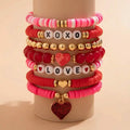 7-Pieces: Fashionable Cute Cartoon Love Heart Charms Pendant Bracelets by DailySale