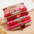 7-Pieces: Fashionable Cute Cartoon Love Heart Charms Pendant Bracelets by DailySale