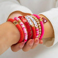 7-Pieces: Fashionable Cute Cartoon Love Heart Charms Pendant Bracelets by DailySale