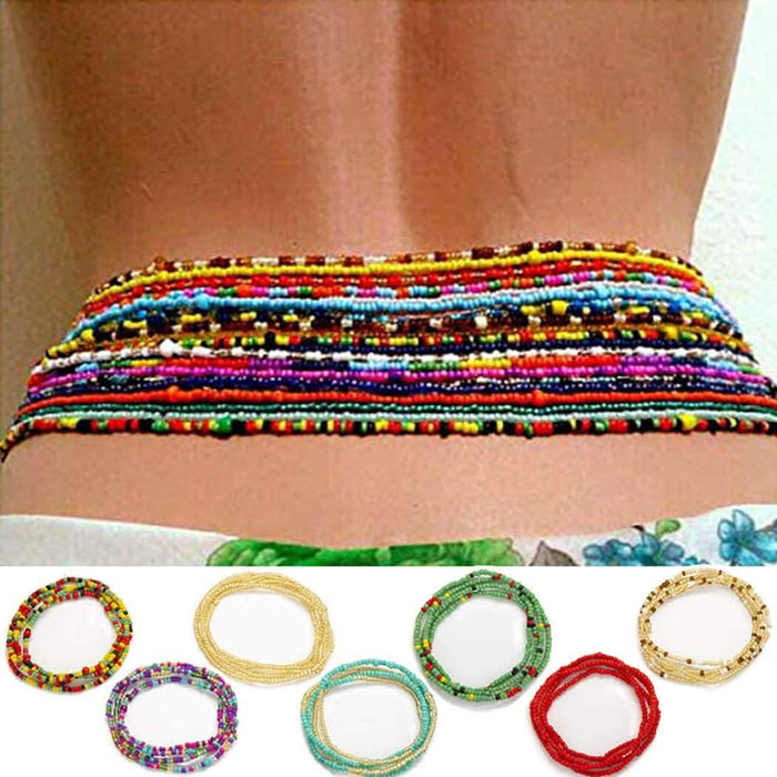 7-Pieces: Women Waist Bead Chain Belly Chain Beach Jewelry by DailySale