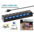 7 Port USB 2.0 Hub High Speed Multiport by DailySale