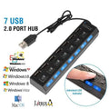 7 Port USB 2.0 Hub High Speed Multiport by DailySale