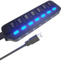 7 Port USB Data Hub 3.0 with Individual On/Off Switches and Lights by DailySale
