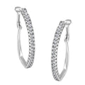 10KT White Gold 1 cttw Diamond Hoop Earrings (I-J Clarity, I2-I3 Color) by Bids.com