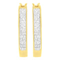 10K Yellow Gold 1/2 Cttw Invisible Set Princess-cut Diamond Hoop Earrings (H-I Color, SI2-I1 Clarity) by Bids.com