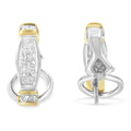 14K Two-Toned Gold Round and Princess Cut Diamond Earrings (0.5 cttw, H-I Color, SI2-I1 Clarity) by Bids.com