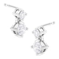 14K White Gold 1 cttw Double Diamond Stud Earrings (H-I Clarity, SI2-I1 Color) by Bids.com