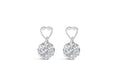 14K White Gold 1 1/4 cttw Round Cut Diamond Earrings (H-I, I1-I2) by Bids.com