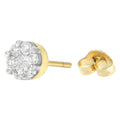 14K Yellow Gold 3/4 cttw Round Cut Diamond Stud Earring (I-J, SI2-I1) by Bids.com