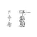 14K White Gold 1 cttw Princess Cut Diamond Earrings (G-H, VS1-VS2) by Bids.com