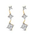 14K Yellow Gold 1 cttw Princess Cut Diamond Earrings (H-I, SI1-SI2) by Bids.com