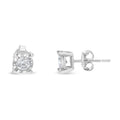.925 Sterling Silver 1/2 Cttw Near Colorless Round Brilliant-Cut Diamond Miracle-Set Stud Earrings (H-I Color, I2-I3 Clarity) by Bids.com